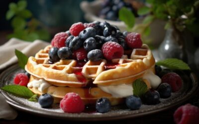 Paleo Blueberry waffles